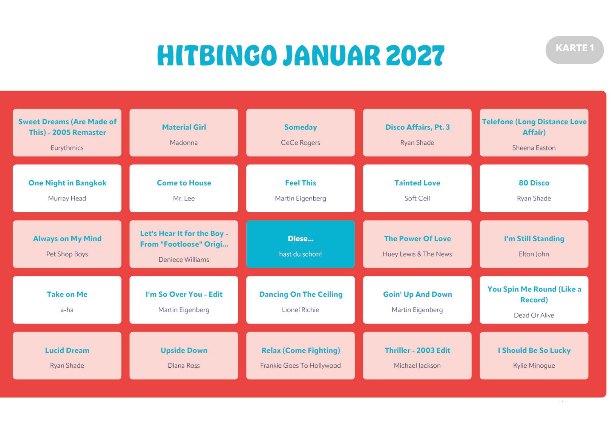 Hit-Bingo Firmenevent