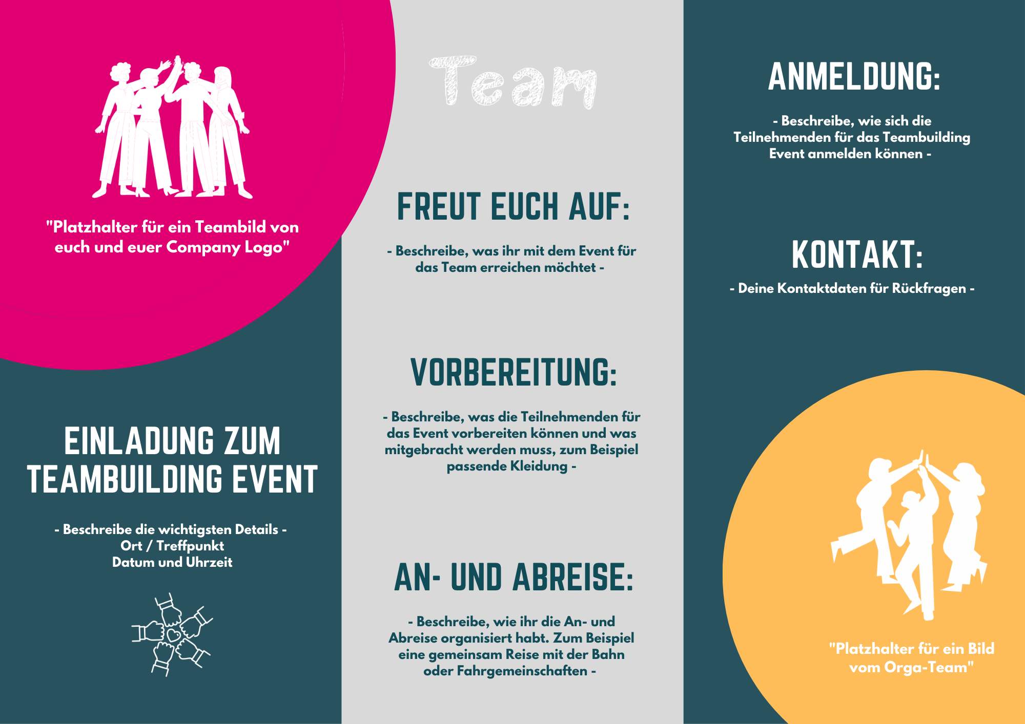 Einladung Teambuilding Vorlage